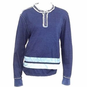 Driftwood Womens Jason LS Henley Shirt Blue Size M